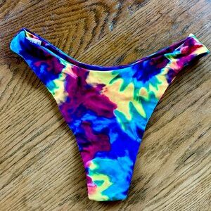 Tie-Dye High-Cut Bikini Bottom
